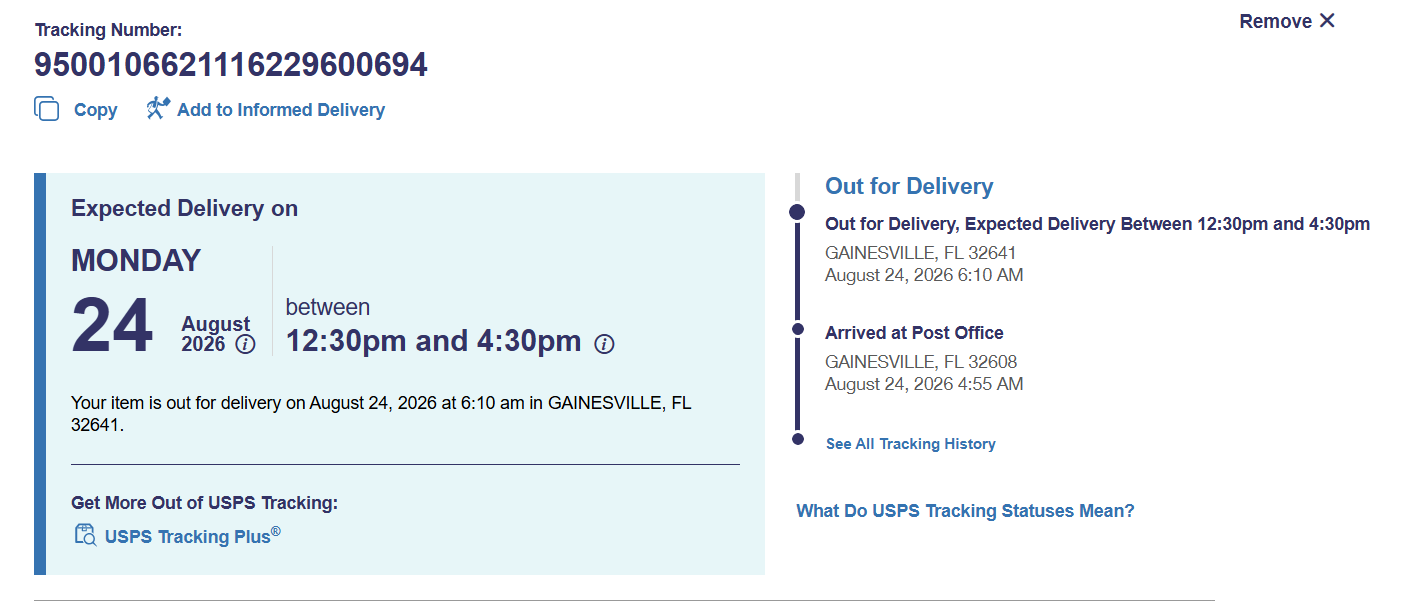 Out for Delivery – Gainesville, FL